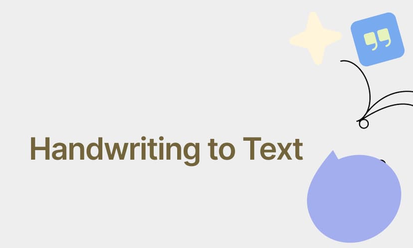 Handwriting to Text