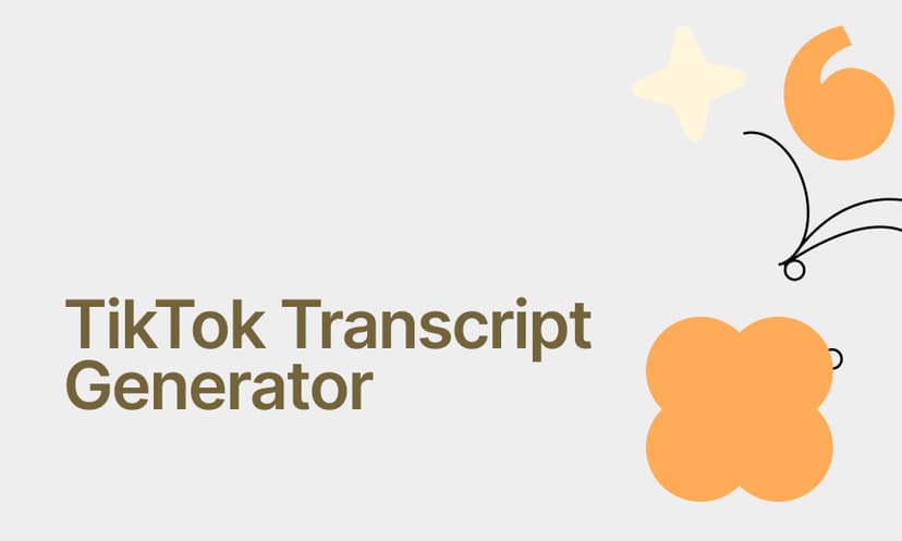TikTok Transcript Generator