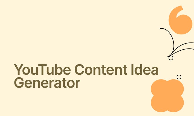 YouTube Content Idea Generator
